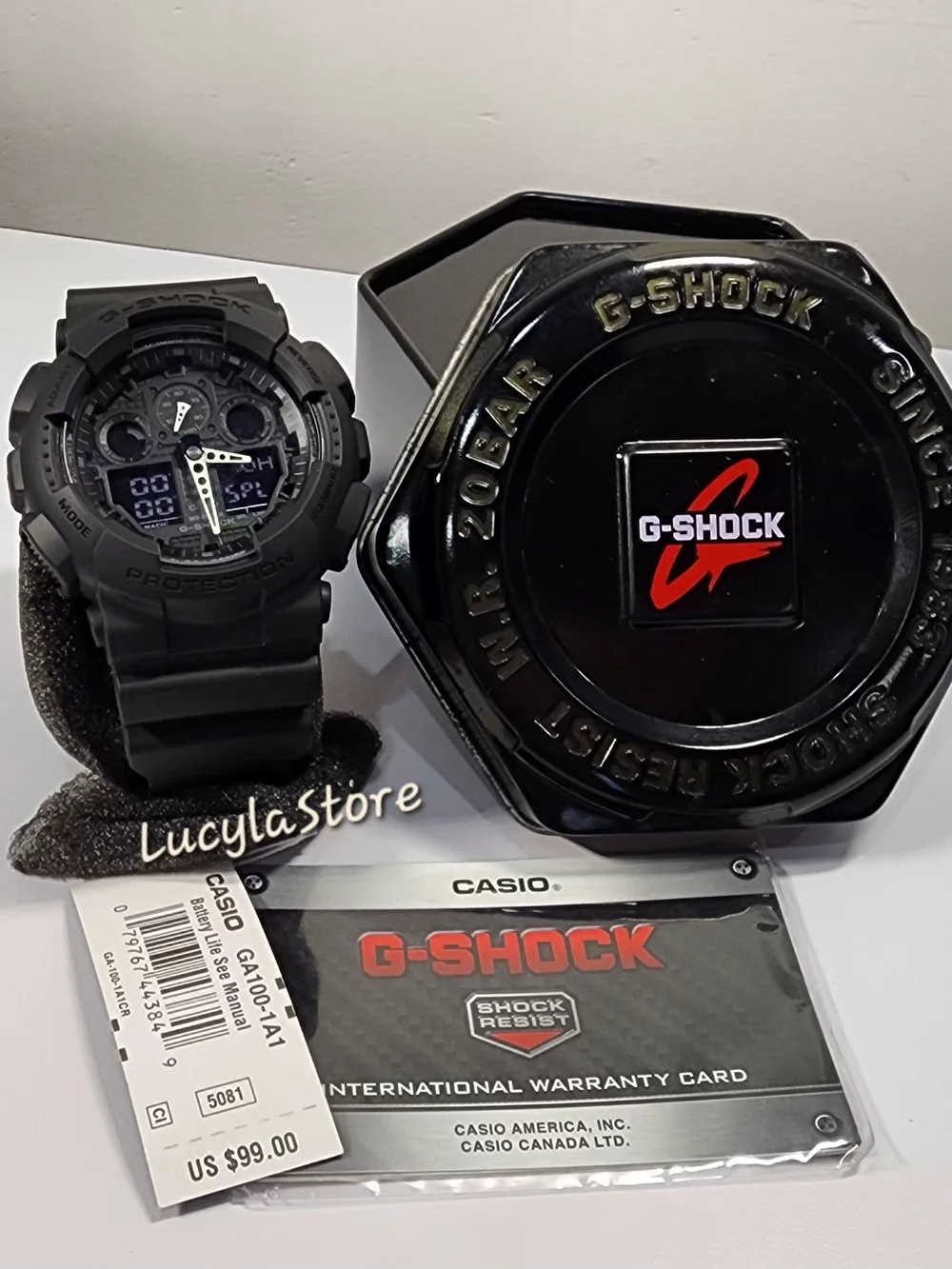 Casio G-shock GA100-1A1 Black Matte Men's Watch - New with tag and Box